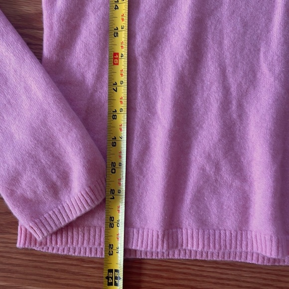 Caslon Light Pink V-Neck 100% Cashmere Long Sleeve Sweater Size Large - Picture 5 of 12